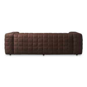 Moe's Home Callan Sofa - Luxurious Aniline Leather With Modern Design, Plush Comfort, And Superior Craftsmanship Brown Full Aniline Leather,Foam And Fiber Seat And Back Ho-1001-20