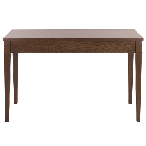 Safavieh Amila Compact Writing Desk With Single Drawer Oak Veneer And Rubberwood Legs For Home Office HO0150
