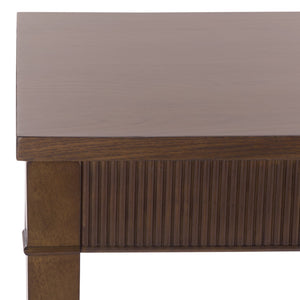Safavieh Amila Compact Writing Desk With Single Drawer Oak Veneer And Rubberwood Legs For Home Office HO0150