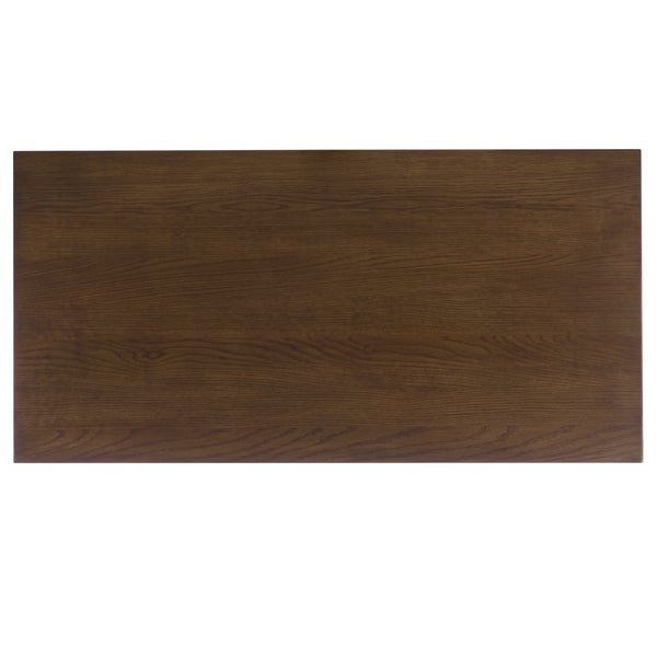 Safavieh Amila Compact Writing Desk With Single Drawer Oak Veneer And Rubberwood Legs For Home Office HO0150