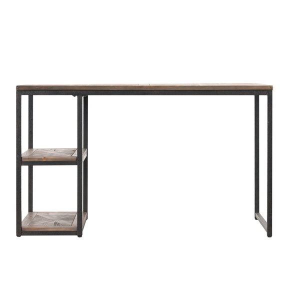 Safavieh Garviston Reclaimed Fir Writing Desk With Iron Frame For Industrial Home Office Use HO0616