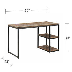 Safavieh Garviston Reclaimed Fir Writing Desk With Iron Frame For Industrial Home Office Use HO0616