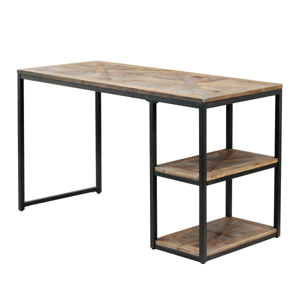 Safavieh Garviston Reclaimed Fir Writing Desk With Iron Frame For Industrial Home Office Use HO0616