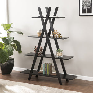 Safavieh X Etagere Bookcase With Iron Frame And Birch Veneer Shelves For Modern Home Display HO0911