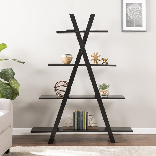 Safavieh X Etagere Bookcase With Iron Frame And Birch Veneer Shelves For Modern Home Display HO0911