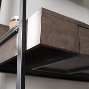 Safavieh Lizvan Industrial Ladder Desk With Qi Charging Shelves And Drawer For Small Spaces HO1133637