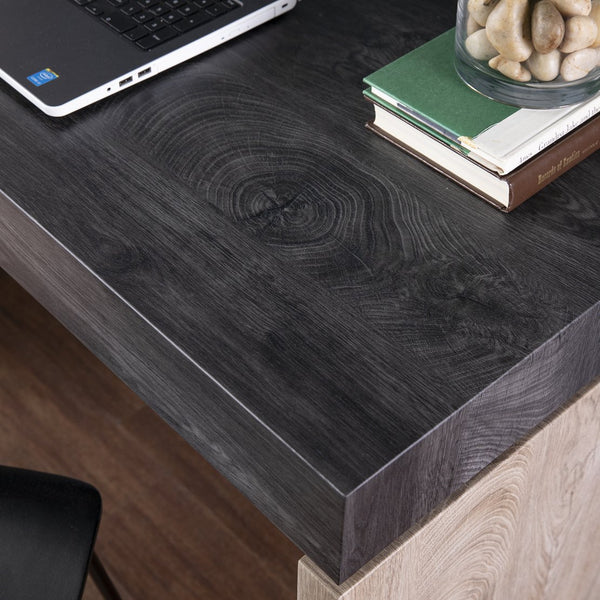Safavieh Hapsford Two Tone Farmhouse Writing Desk Compact Mdf Top For Home Office Or Apartment HO1142637