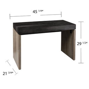 Safavieh Hapsford Two Tone Farmhouse Writing Desk Compact Mdf Top For Home Office Or Apartment HO1142637
