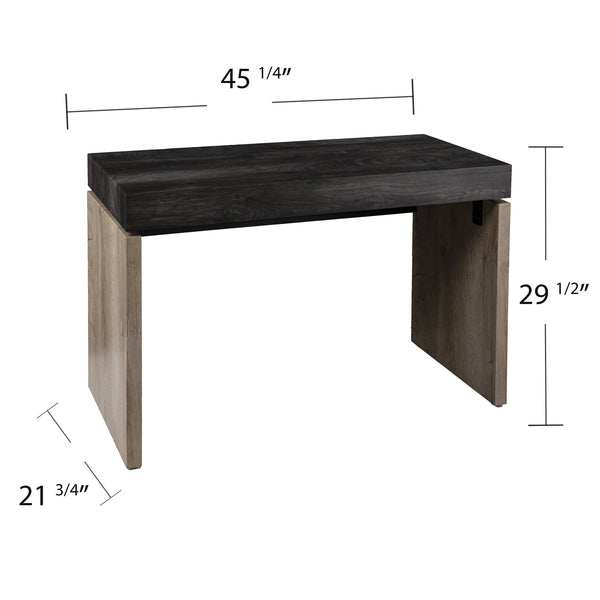 Safavieh Hapsford Two Tone Farmhouse Writing Desk Compact Mdf Top For Home Office Or Apartment HO1142637