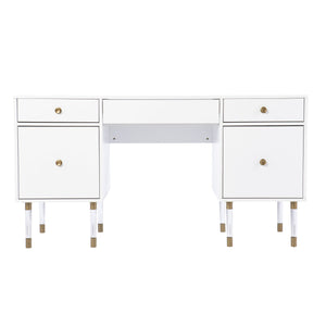 Safavieh Holly Martin Helston Writing Desk With Gold Hardware Acrylic Legs For Modern Home Office HO1153137