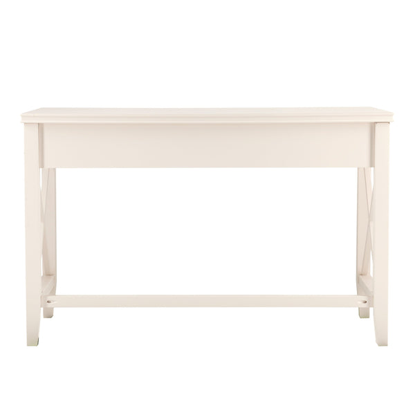 Safavieh Larksmill Farmhouse Writing Desk With Three Drawers Pine Legs And X Frame Base HO2541