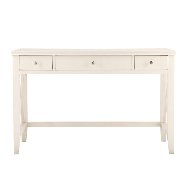 Safavieh Larksmill Farmhouse Writing Desk With Three Drawers Pine Legs And X Frame Base HO2541