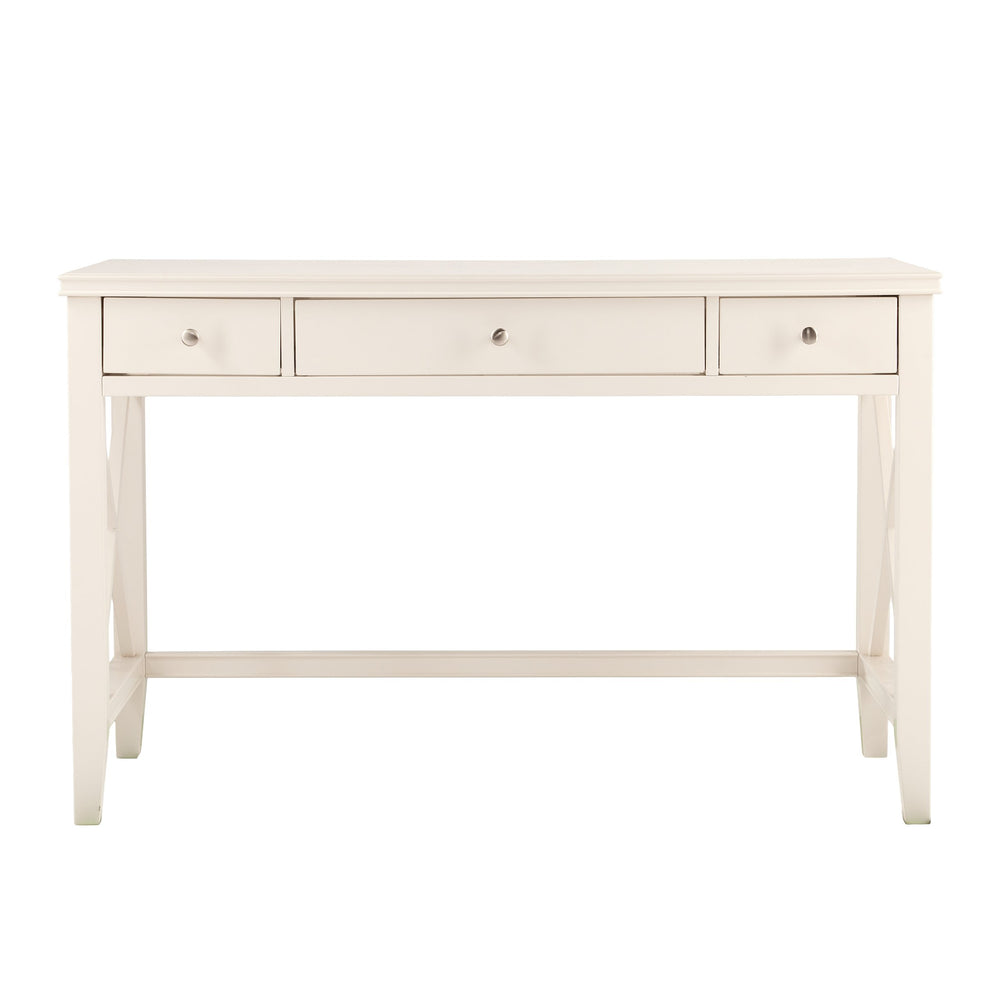 Safavieh Larksmill Farmhouse Writing Desk With Three Drawers Pine Legs And X Frame Base HO2541
