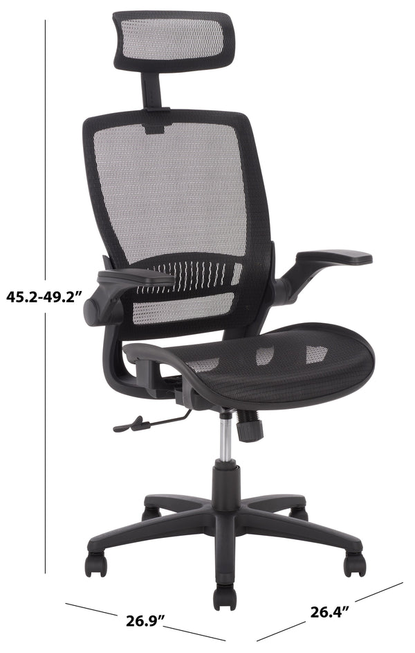 Safavieh Abby Ergonomic Office Chair With Padded Foam Seat Tilt Recline And Lumbar Back Support HO380001