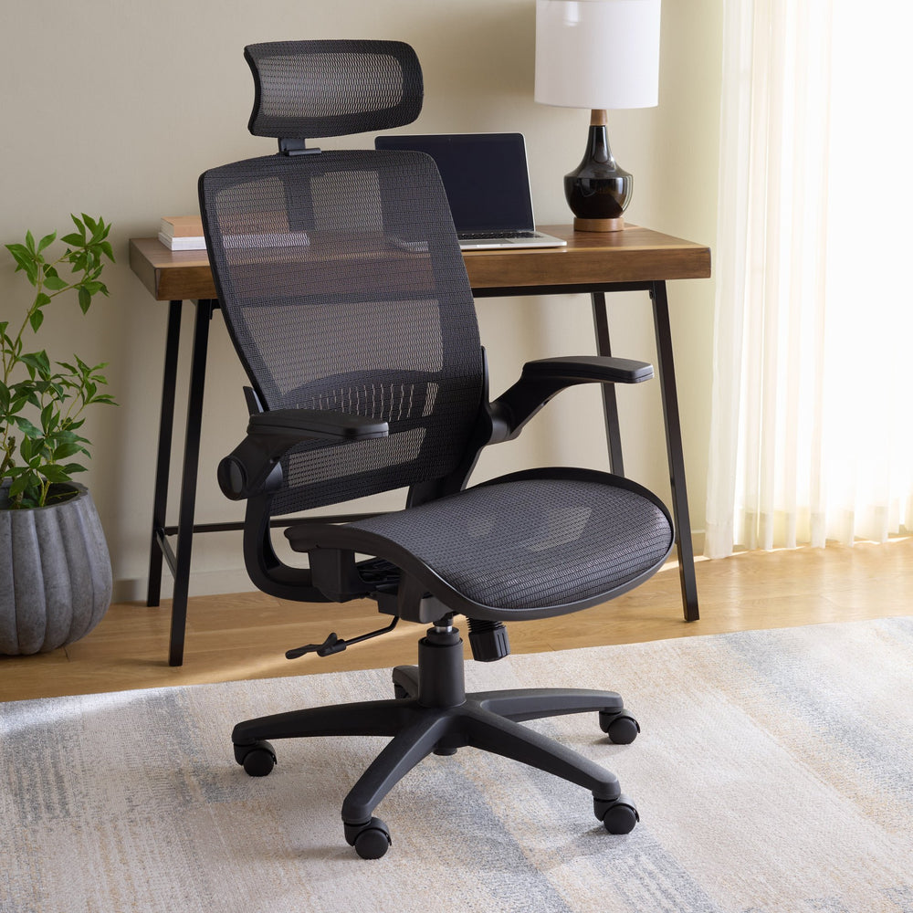 Safavieh Abby Ergonomic Office Chair With Padded Foam Seat Tilt Recline And Lumbar Back Support HO380001