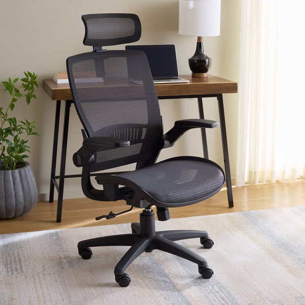 Safavieh Abby Ergonomic Office Chair With Padded Foam Seat Tilt Recline And Lumbar Back Support HO380001