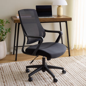 Safavieh Sabrina Ergonomic Office Chair With Cushioned Seat And Sleek Modern Design For Any Workspace HO380201