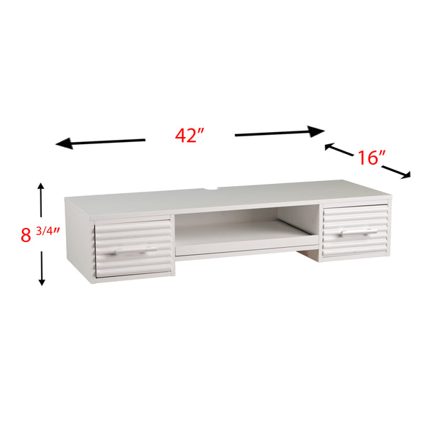 Safavieh Simon Floating Wall Desk With Drawers And Keyboard Tray For Small Home Office Spaces HO6102