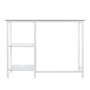 Safavieh Layton Tempered Glass And Iron Student Desk For Modern Minimalist Home Office Use HO6534