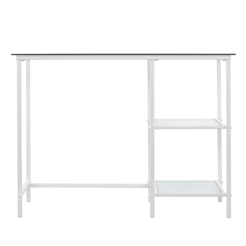 Safavieh Layton Tempered Glass And Iron Student Desk For Modern Minimalist Home Office Use HO6534