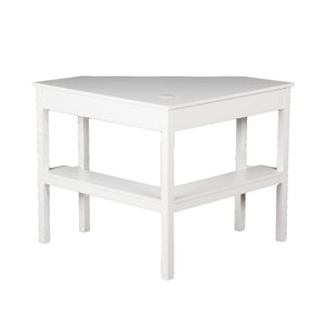 Safavieh Wardboro L-Shaped Corner Computer Desk For Home Office With Retractable Keyboard Tray WHITE HO6642