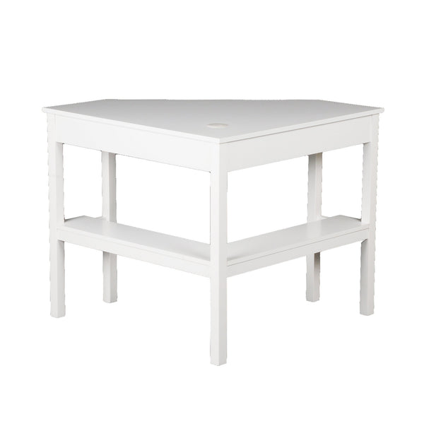Safavieh Wardboro L-Shaped Corner Computer Desk For Home Office With Retractable Keyboard Tray WHITE HO6642