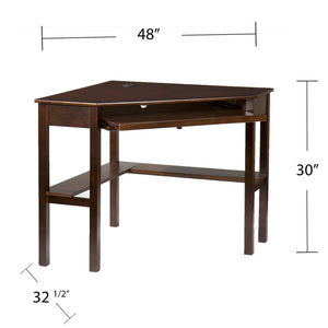 Safavieh Wardboro L-Shaped Corner Desk With Slide-Out Tray And Mdf Birch Veneer Top BROWN HO6644