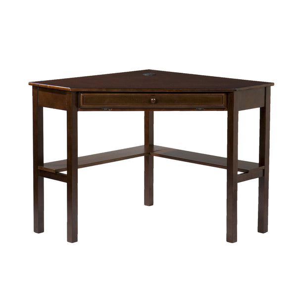 Safavieh Wardboro L-Shaped Corner Desk With Slide-Out Tray And Mdf Birch Veneer Top BROWN HO6644