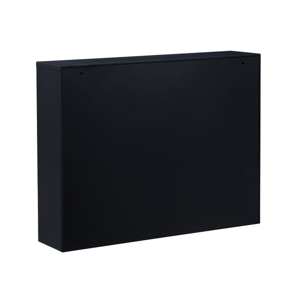 Safavieh Benwick Fold Down Wall Mounted Laptop Desk Birch Veneer Surface For Compact Spaces BLACK HO8292