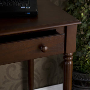 Safavieh Writing Desk With Two Drawers Farmhouse Spindle Legs Hardwood Home Office Storage HO8799