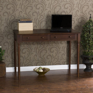 Safavieh Writing Desk With Two Drawers Farmhouse Spindle Legs Hardwood Home Office Storage HO8799
