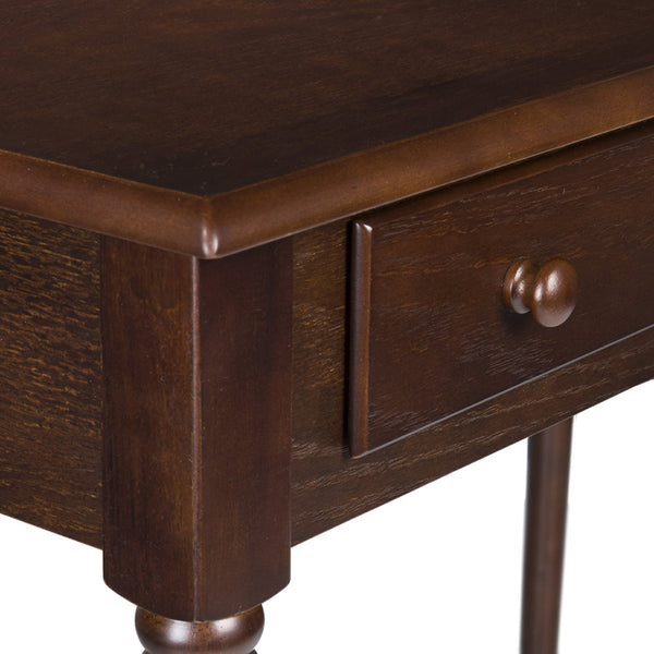 Safavieh Writing Desk With Two Drawers Farmhouse Spindle Legs Hardwood Home Office Storage HO8799