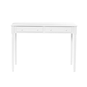 Safavieh Writing Desk With 2 Drawers Carved Spindle Legs Cottage Chic Home Office WHITE HO8800