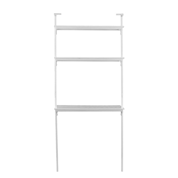 Safavieh Holly Martin Haeloen Wall Mounted Desk With Open Shelves For Modern Small Space Offices HO9758