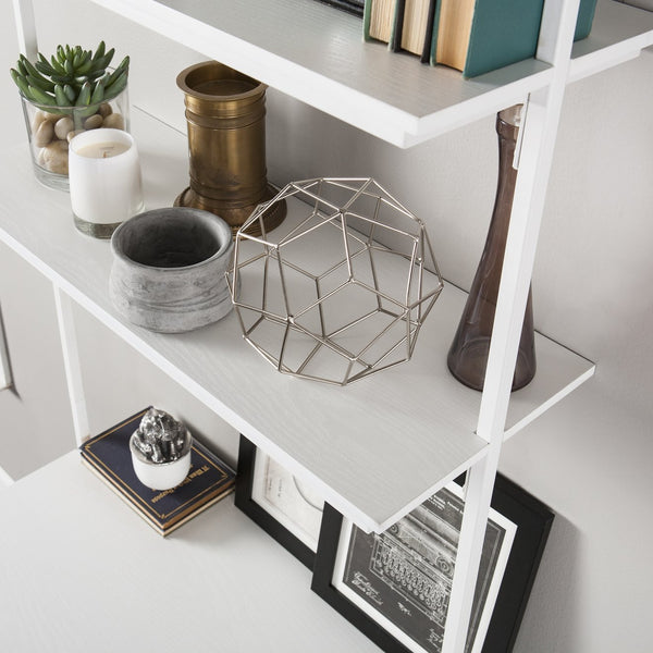 Safavieh Holly Martin Haeloen Wall Mounted Desk With Open Shelves For Modern Small Space Offices HO9758