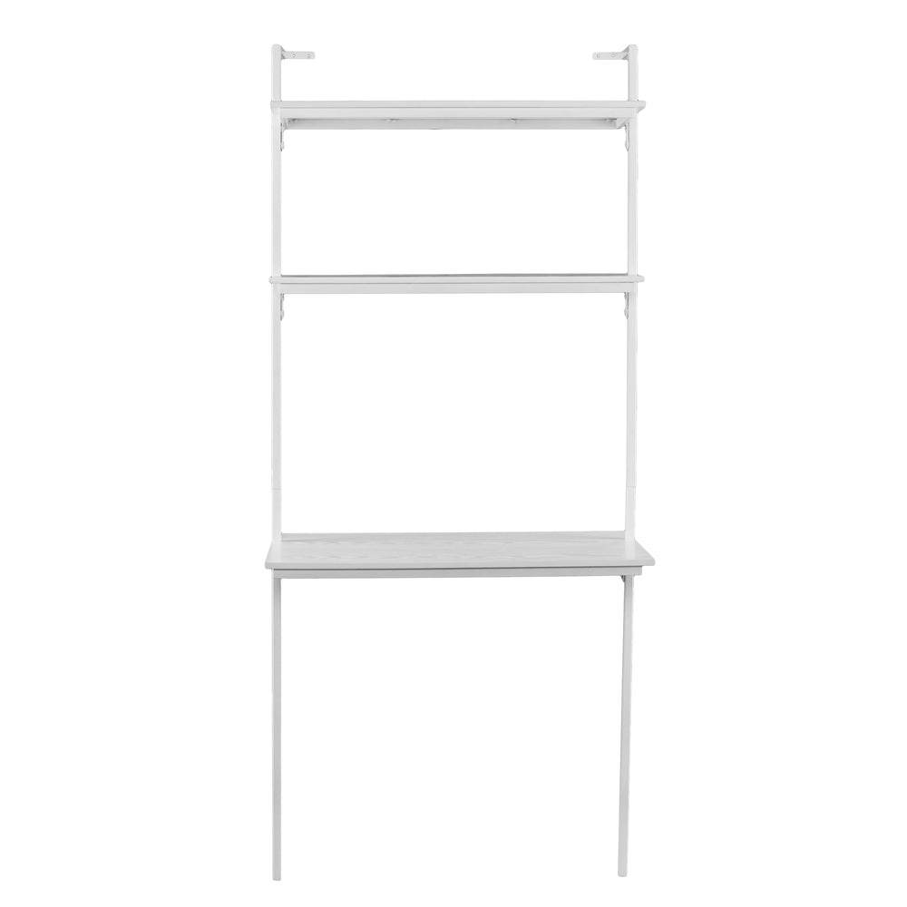 Safavieh Holly Martin Haeloen Wall Mounted Desk With Open Shelves For Modern Small Space Offices HO9758