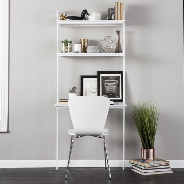 Safavieh Holly Martin Haeloen Wall Mounted Desk With Open Shelves For Modern Small Space Offices HO9758