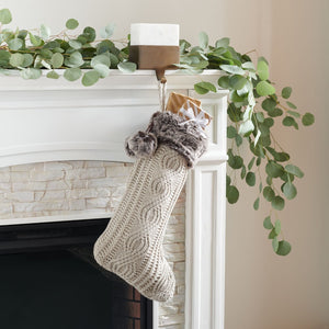 Safavieh GINGERBREAD Beige Holiday Stocking - Classic Charm for Mantels & Displays, Perfect for Gifts & Treats HOL1005A-SET2