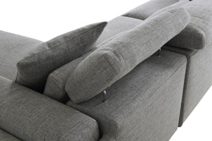 Soho Concept Soho Flat Lounge Armchair - Contemporary Design, Adjustable Backrest, Premium Upholstery, Chrome Base Grey  Soho-concept-dining-chair-13499