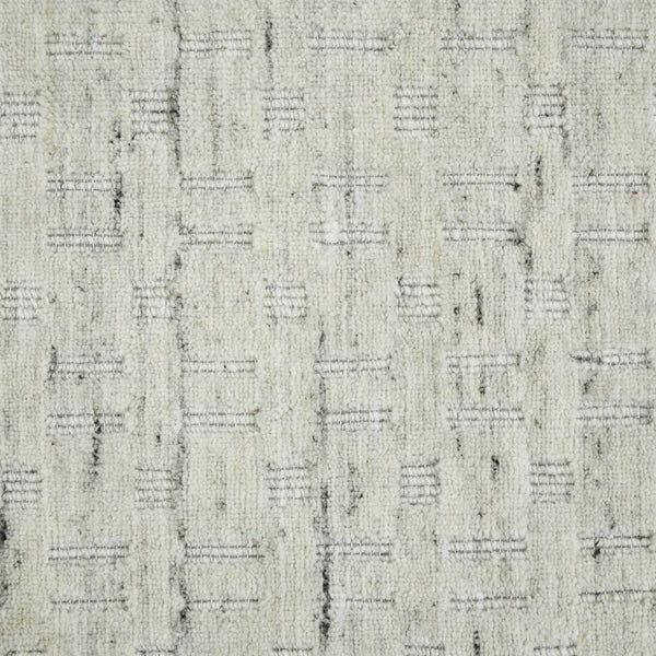 Amer Rugs Houston Modern Geometric Hand-woven Area Rug – Cozy 100% New Zealand Wool For Stylish Home Décor Natural White Wool Hou10203