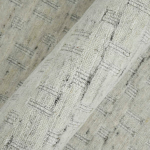 AMER Rugs Houston Aliya HOU-1 Hand-Loomed Handmade New Zealand Natural Wool Transitional Geometric Rug Natural White 8'9" x 11'9"