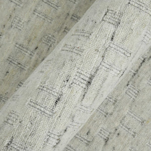 Amer Rugs Houston Modern Geometric Hand-woven Area Rug – Cozy 100% New Zealand Wool For Stylish Home Décor Natural White Wool Hou10203