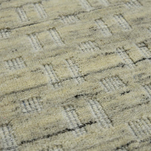 AMER Rugs Houston Aliya HOU-2 Hand-Loomed Handmade New Zealand Natural Wool Transitional Geometric Rug Beige 8'9" x 11'9"