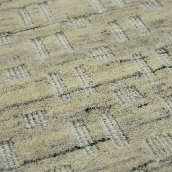 AMER Rugs Houston Aliya HOU-2 Hand-Loomed Handmade New Zealand Natural Wool Transitional Geometric Rug Beige 8'9" x 11'9"