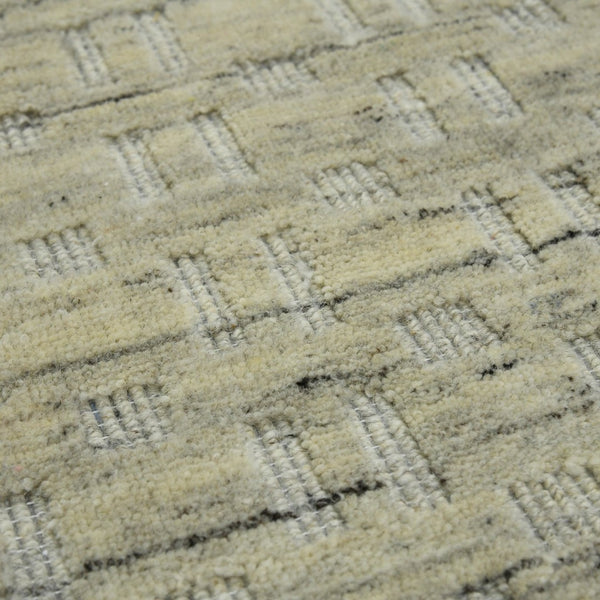 Amer Rugs Houston Modern Geometric Hand-woven Area Rug – Cozy 100% New Zealand Wool For Stylish Home Décor Beige Wool Hou20203