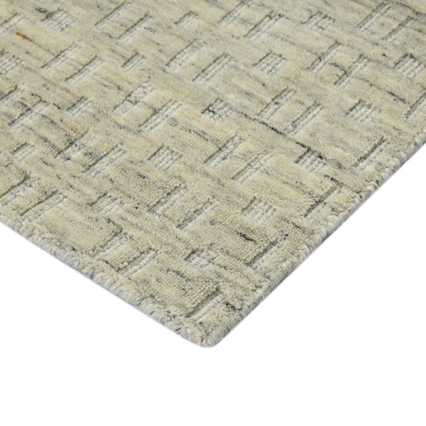 AMER Rugs Houston Aliya HOU-2 Hand-Loomed Handmade New Zealand Natural Wool Transitional Geometric Rug Beige 8'9" x 11'9"