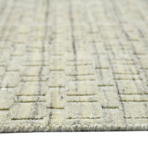 AMER Rugs Houston Aliya HOU-2 Hand-Loomed Handmade New Zealand Natural Wool Transitional Geometric Rug Beige 8'9" x 11'9"