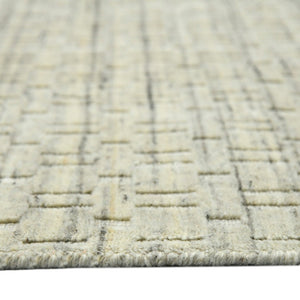 Amer Rugs Houston Modern Geometric Hand-woven Area Rug – Cozy 100% New Zealand Wool For Stylish Home Décor Beige Wool Hou20203