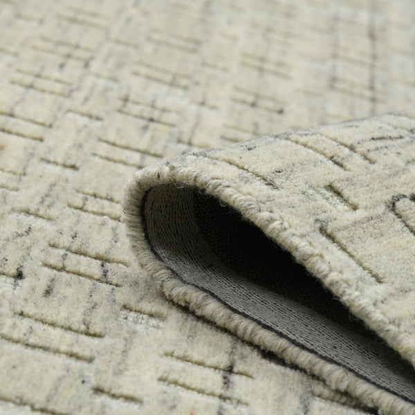 AMER Rugs Houston Aliya HOU-2 Hand-Loomed Handmade New Zealand Natural Wool Transitional Geometric Rug Beige 8'9" x 11'9"