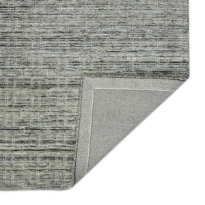 AMER Rugs Houston Aliya HOU-3 Hand-Loomed Handmade New Zealand Natural Wool Transitional Geometric Rug Light Gray 8'9" x 11'9"
